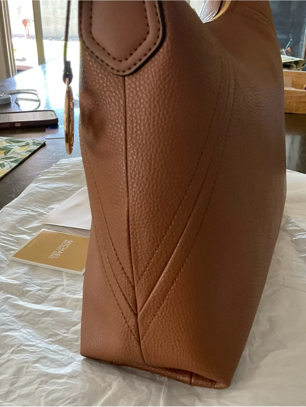 $298 Michael Kors Pebbled Leather Shoulder Bag - Picture 8 of 11